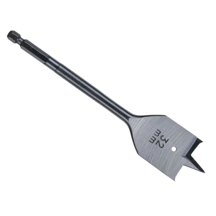 Broca plana para madera milwaukee 32mm x 160mm mil2363145