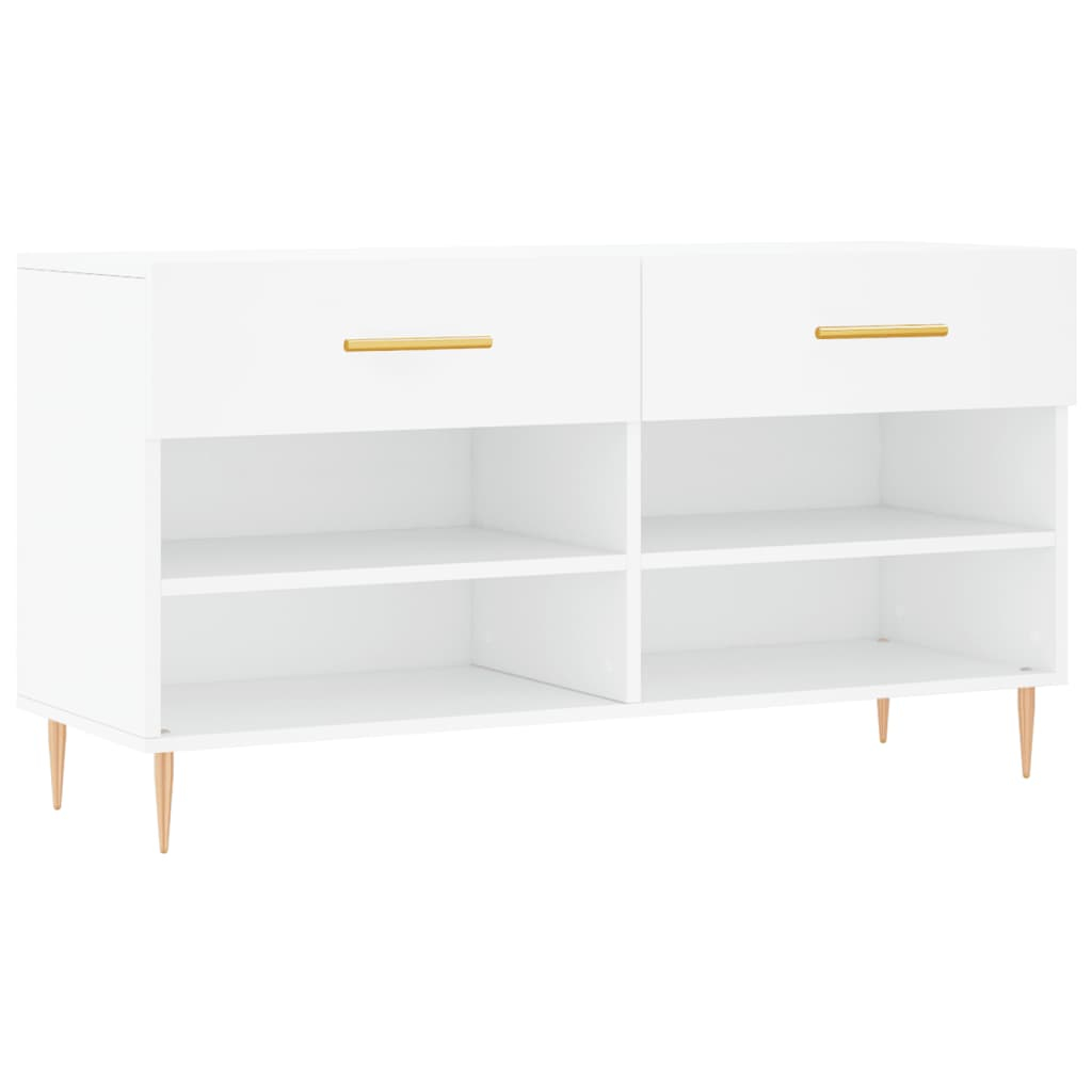 vidaXL zapatero madera de ingeniería blanco 102x35x55 cm