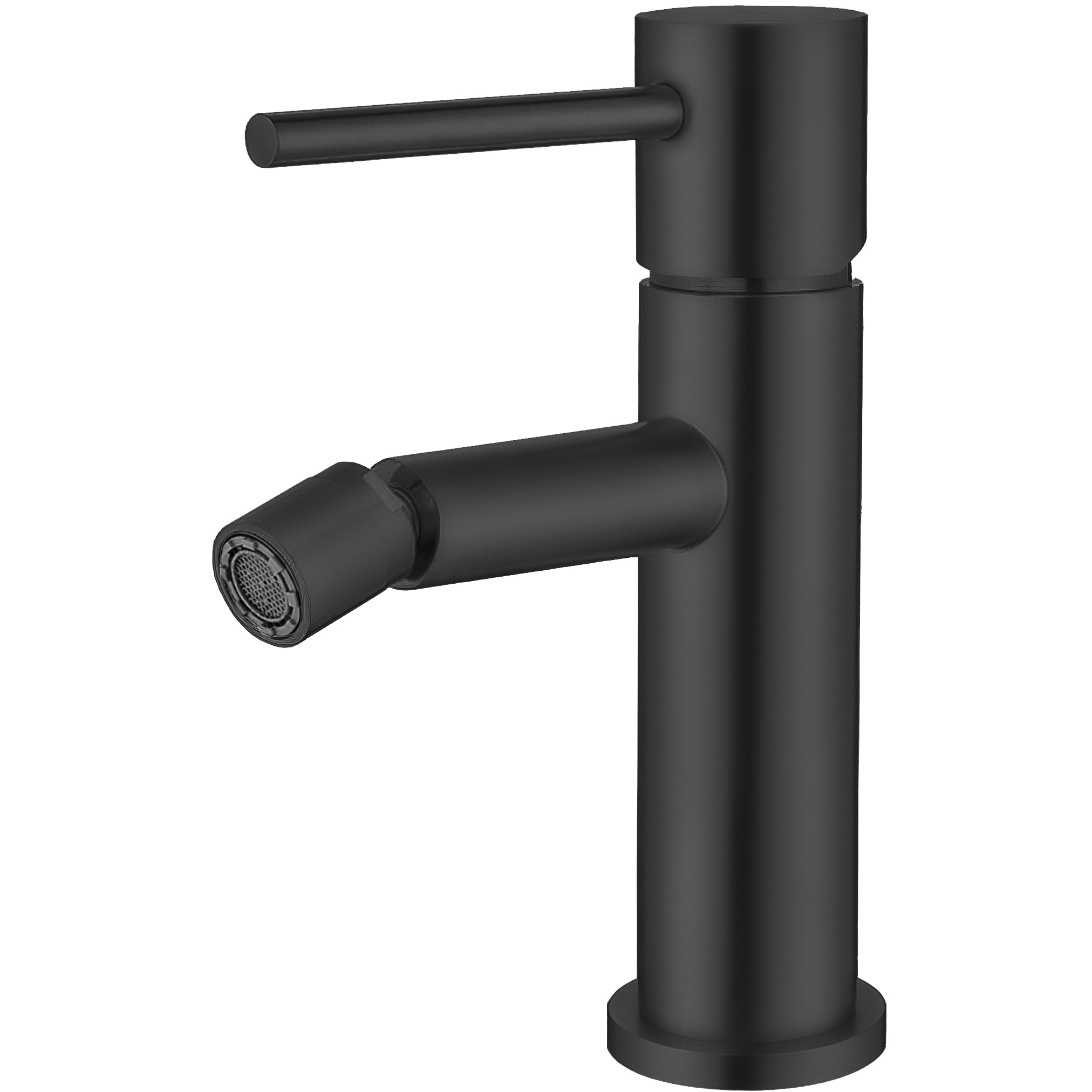 Valaz grifo de bidet monomando redondo negro mate