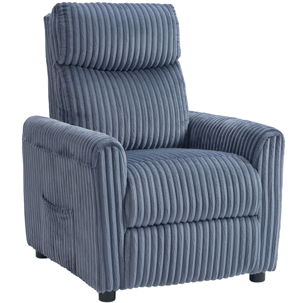 Sillón relax reclinable 73x86x100 cm pana color azul Homcom