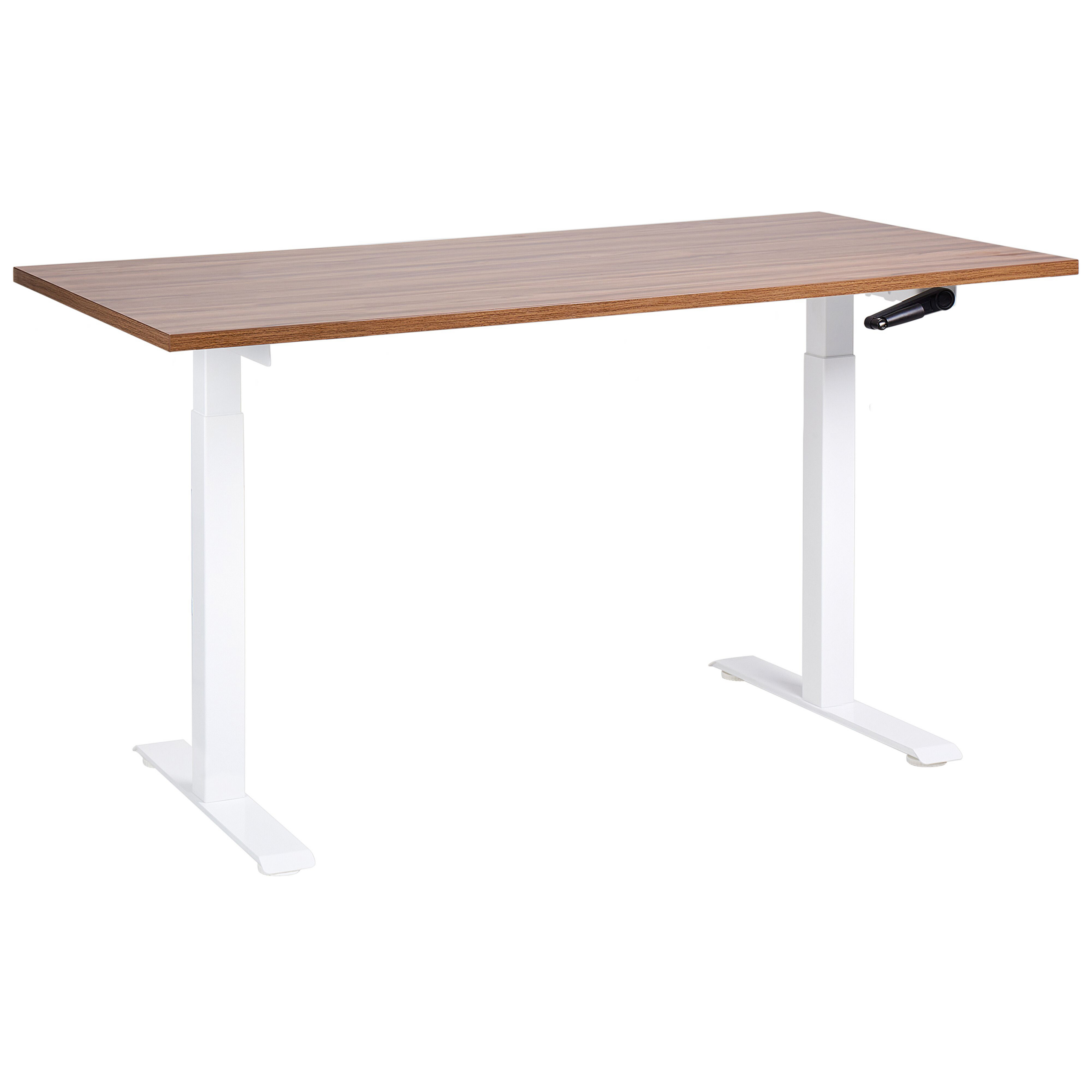 Escritorio de altura regulable manual destines 160 cm 72 cm marrón/blanco