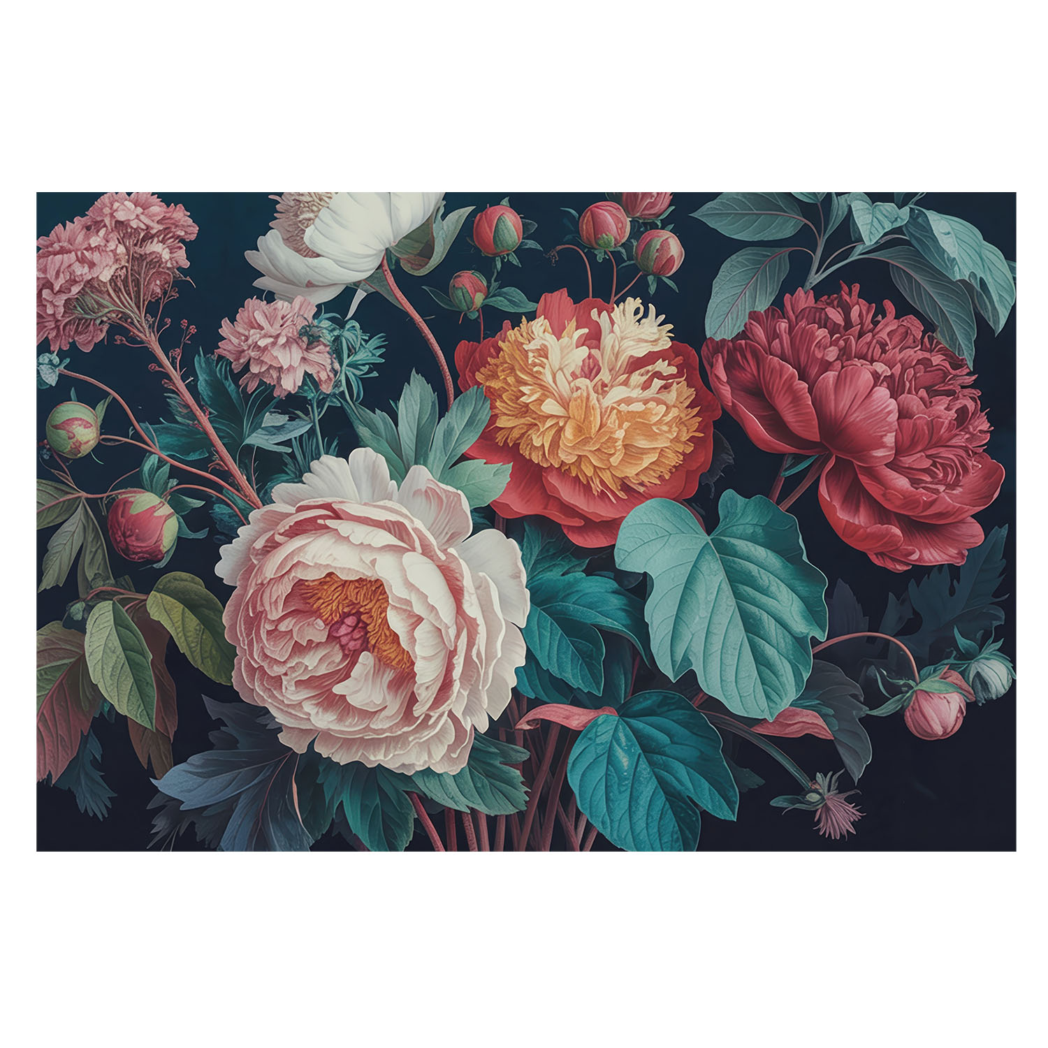 Papel pintado para paredes 312x219 flores coloridas tulup