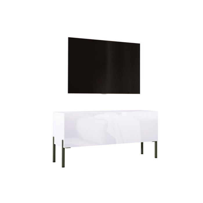 Mueble tv - 100 x 32 x 52 cm - blanco mate