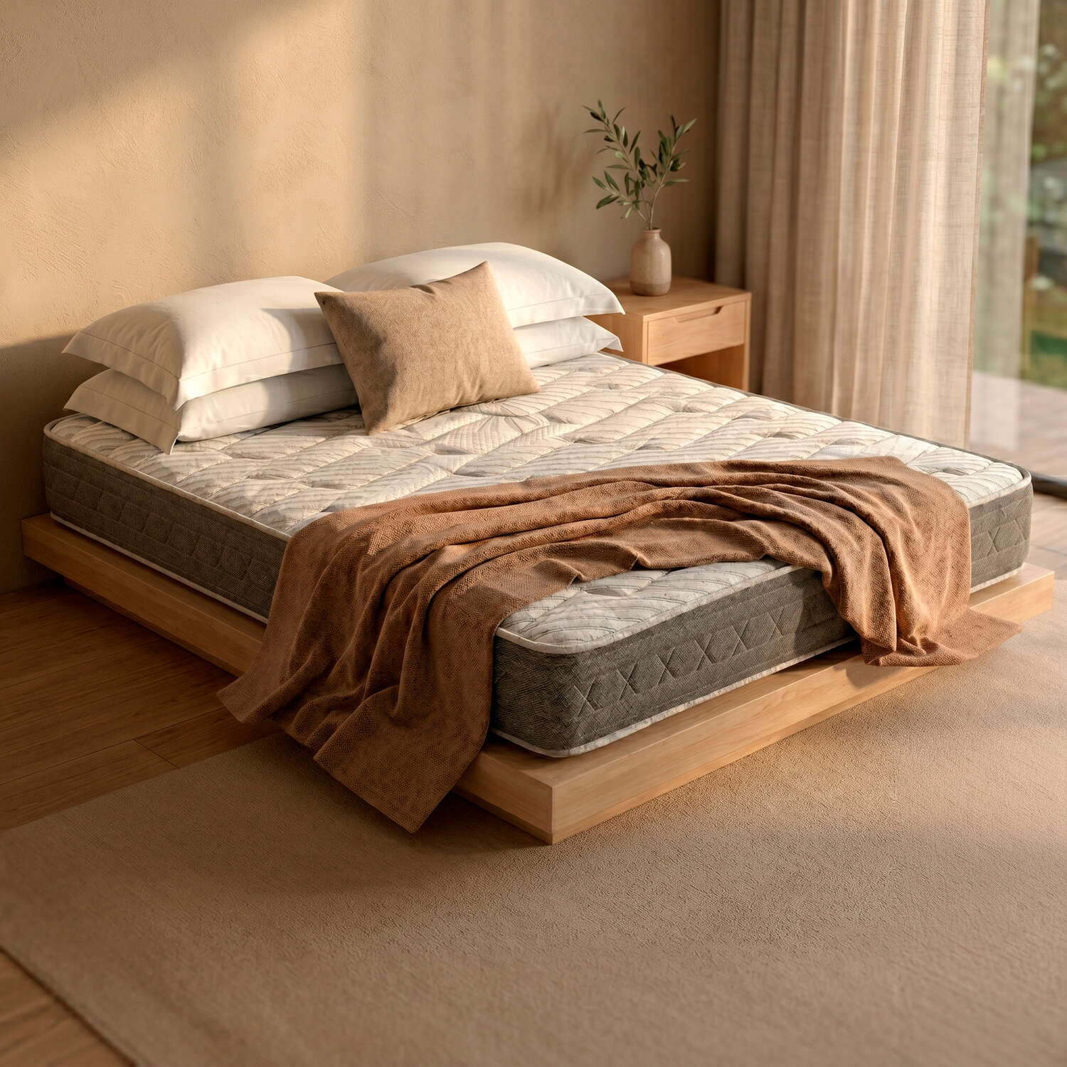 Colchón 80x190 ceramic plus espuma hr+visco 25cm subida domicilio