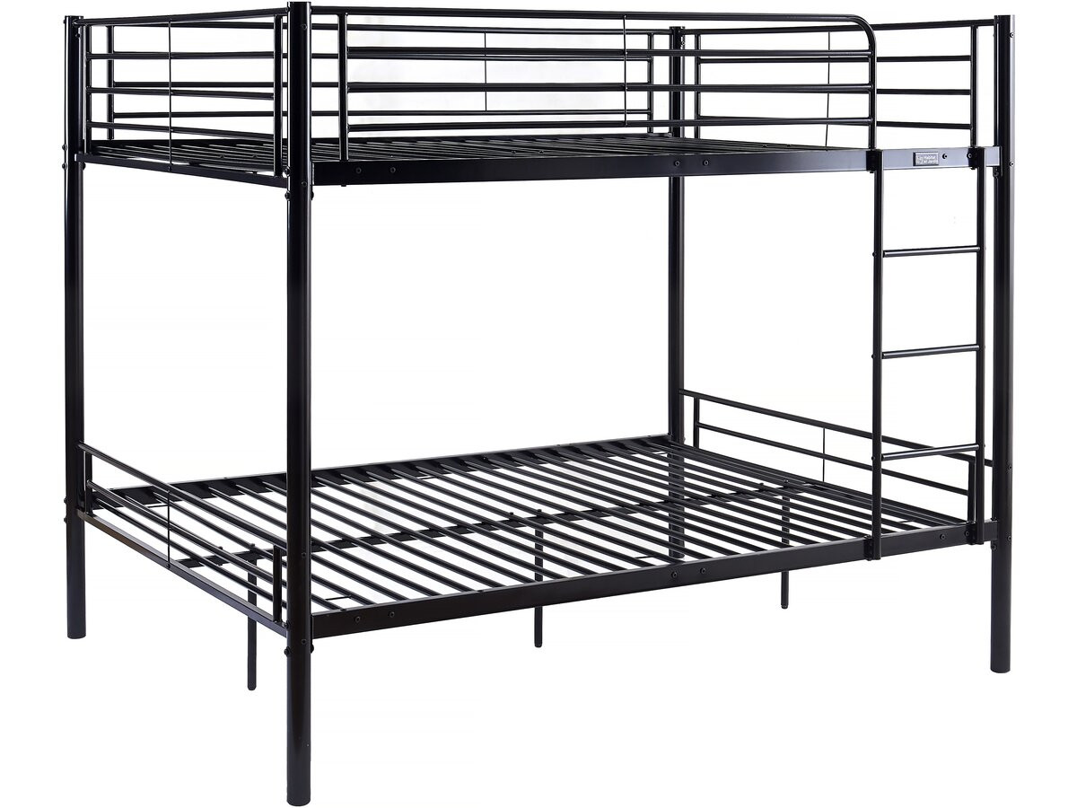 Litera doble "adam" - somier incluido - 140 x 190 cm - negro