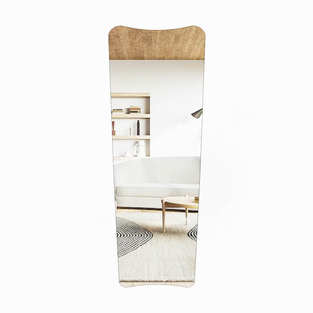 Espejo de madera "vitros" - 55 x 150 cm - negro