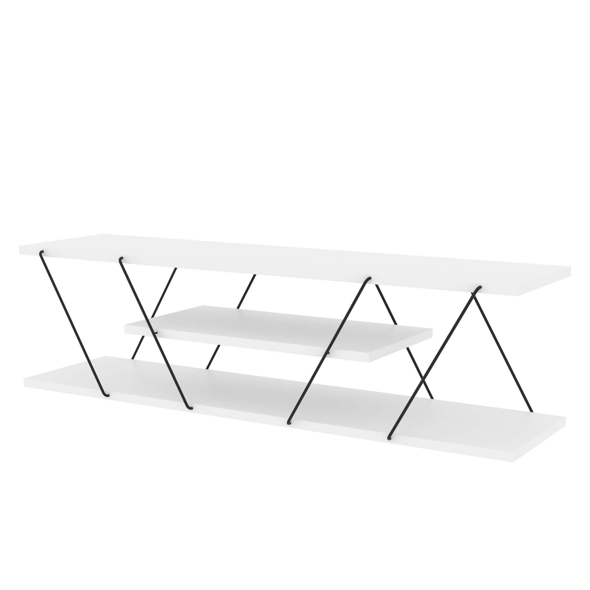 Mueble para la televisión de madera <<april>> - 120 x 30 x 33 cm - blanco