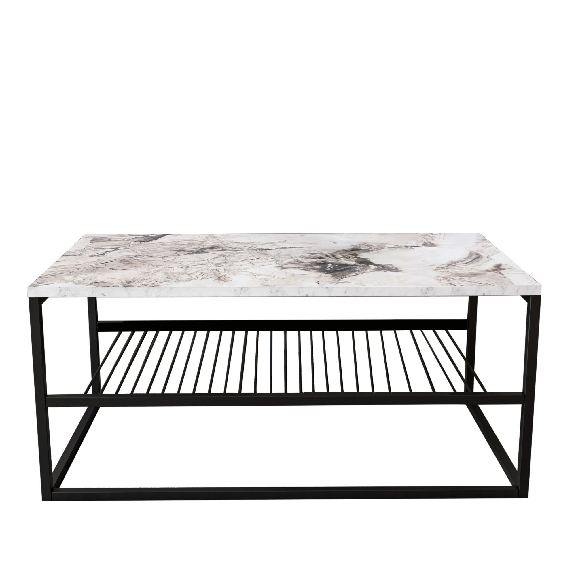 Mesa baja de madera "asude" - 95 x 55 x 42 cm - blanco