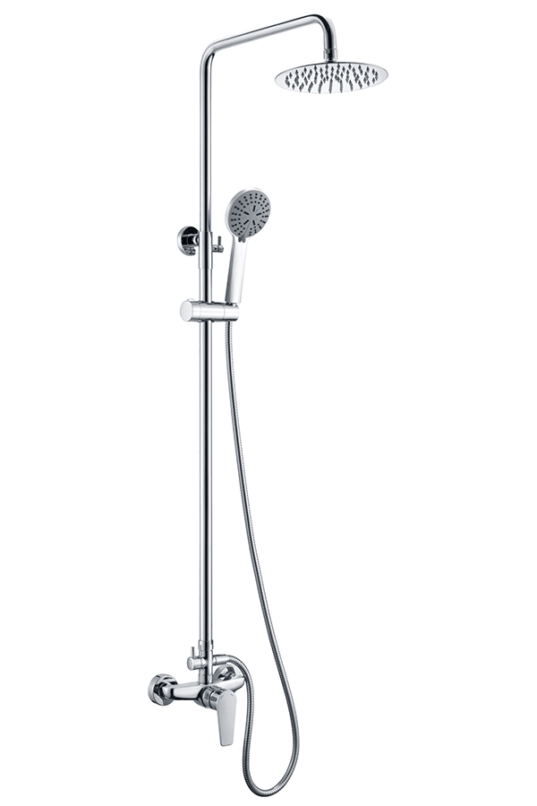 Mice - columna de ducha monomando con barra extensible color cromo