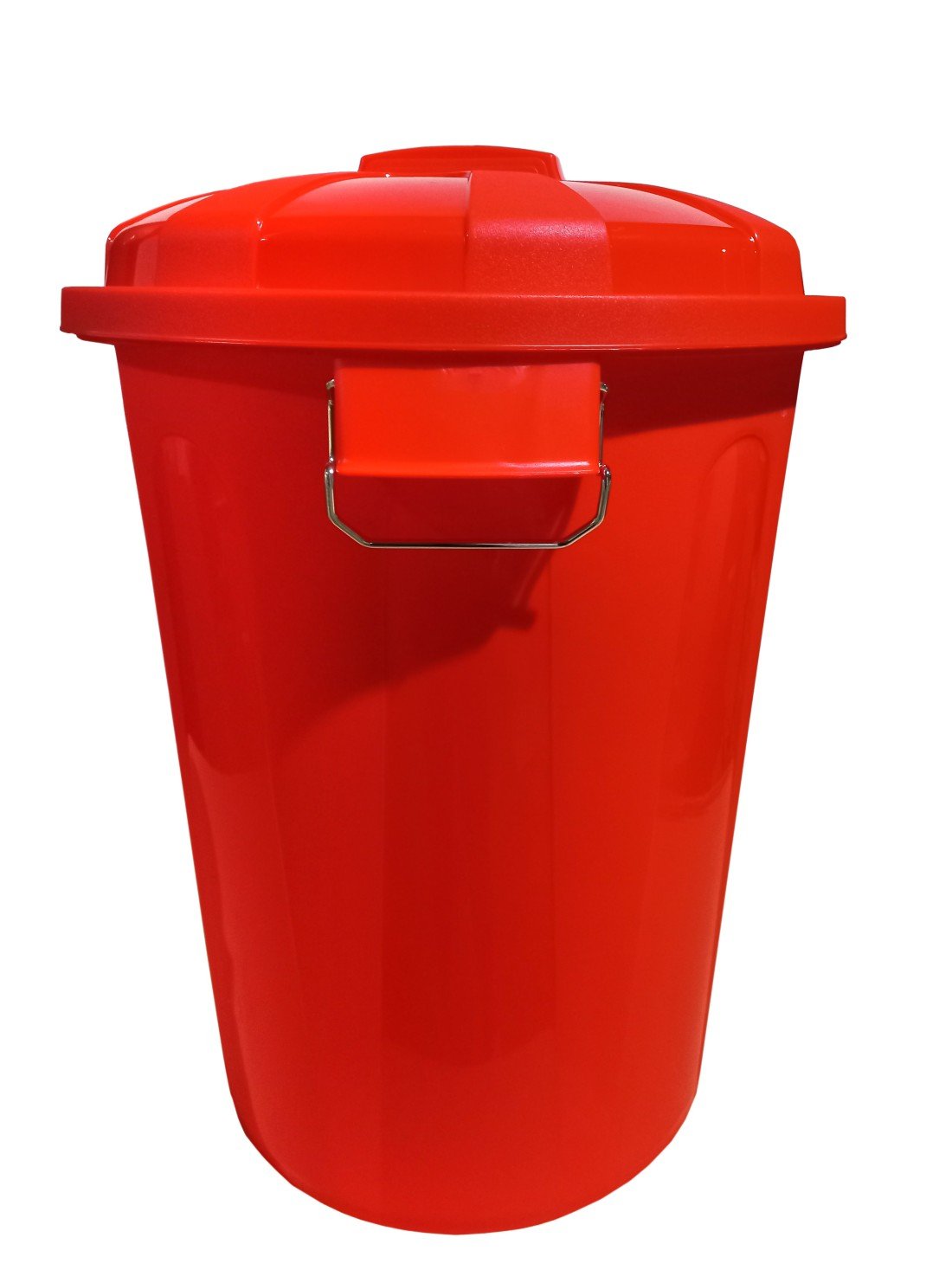 50 litros | rojo | cubo basura de plástico con tapadera | cubo almacenaje
