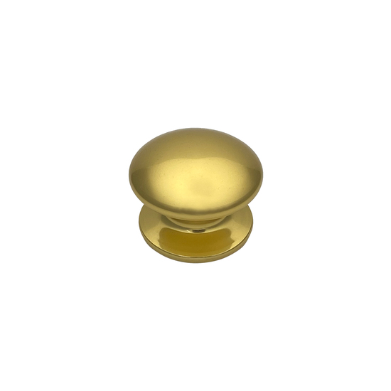 Pomo fijo para puerta, d: 80 mm, de aluminio color oro brillo
