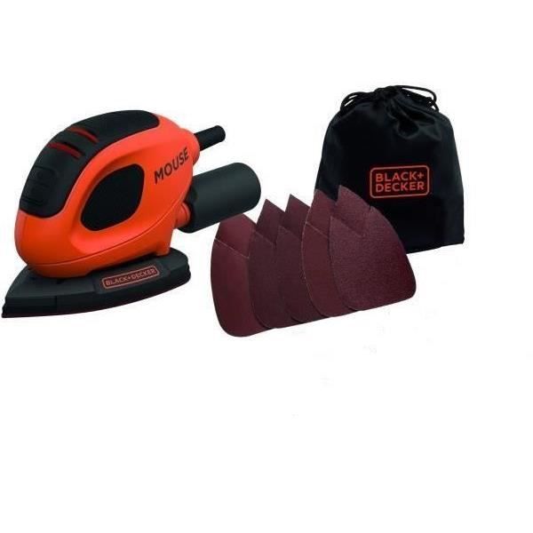 Lijadora de detalle con cable - black+decker - bew230-qs - 55w - 6 abrasivo