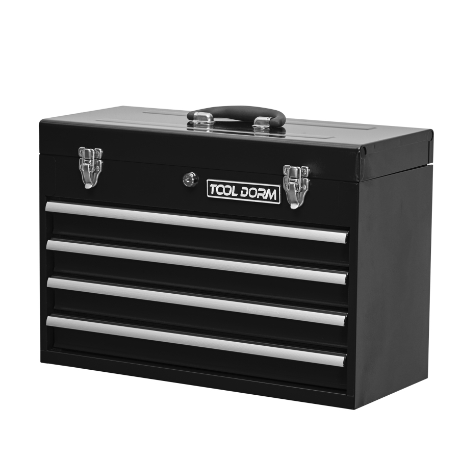 Caja de herramientas con 4 cajones negra 20,3x50,3x25,4cm