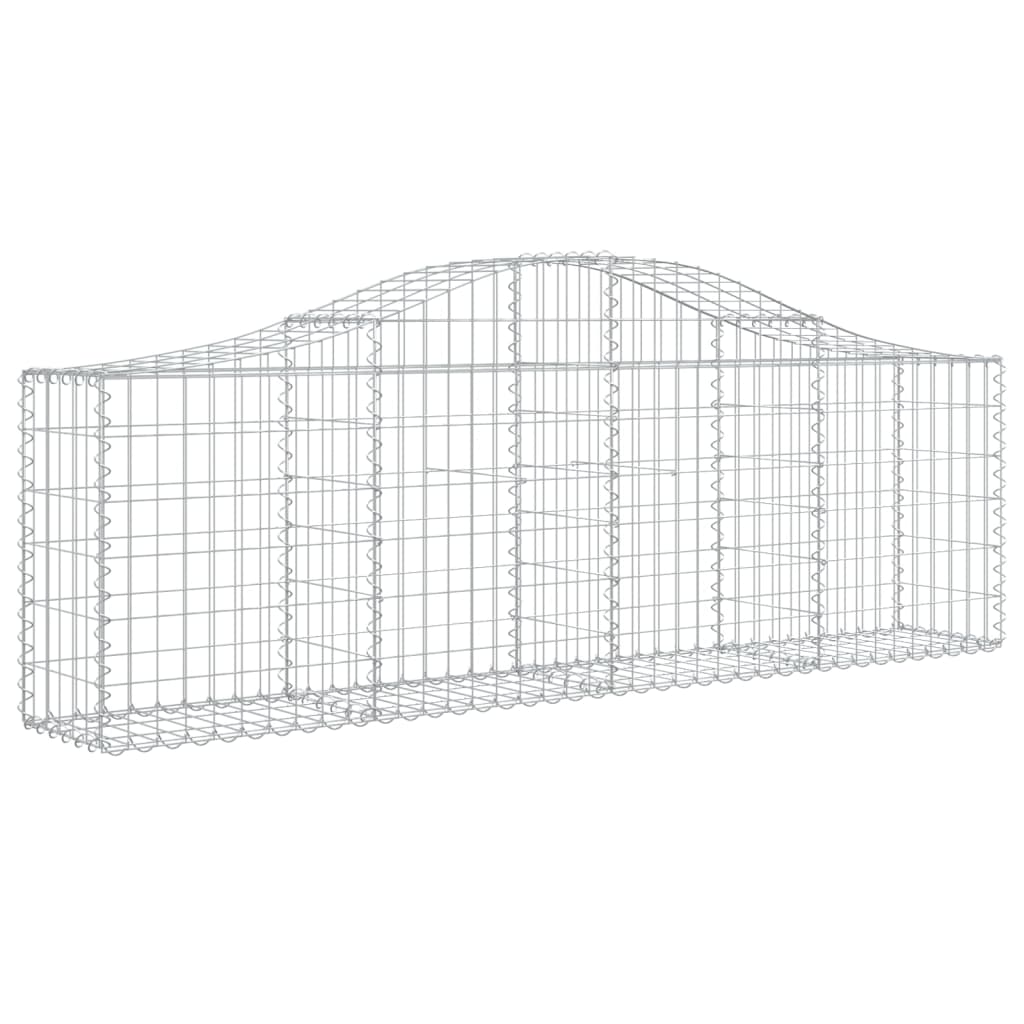 vidaXL cestas de gaviones 30 uds forma de arco hierro 200x30x60/80 cm